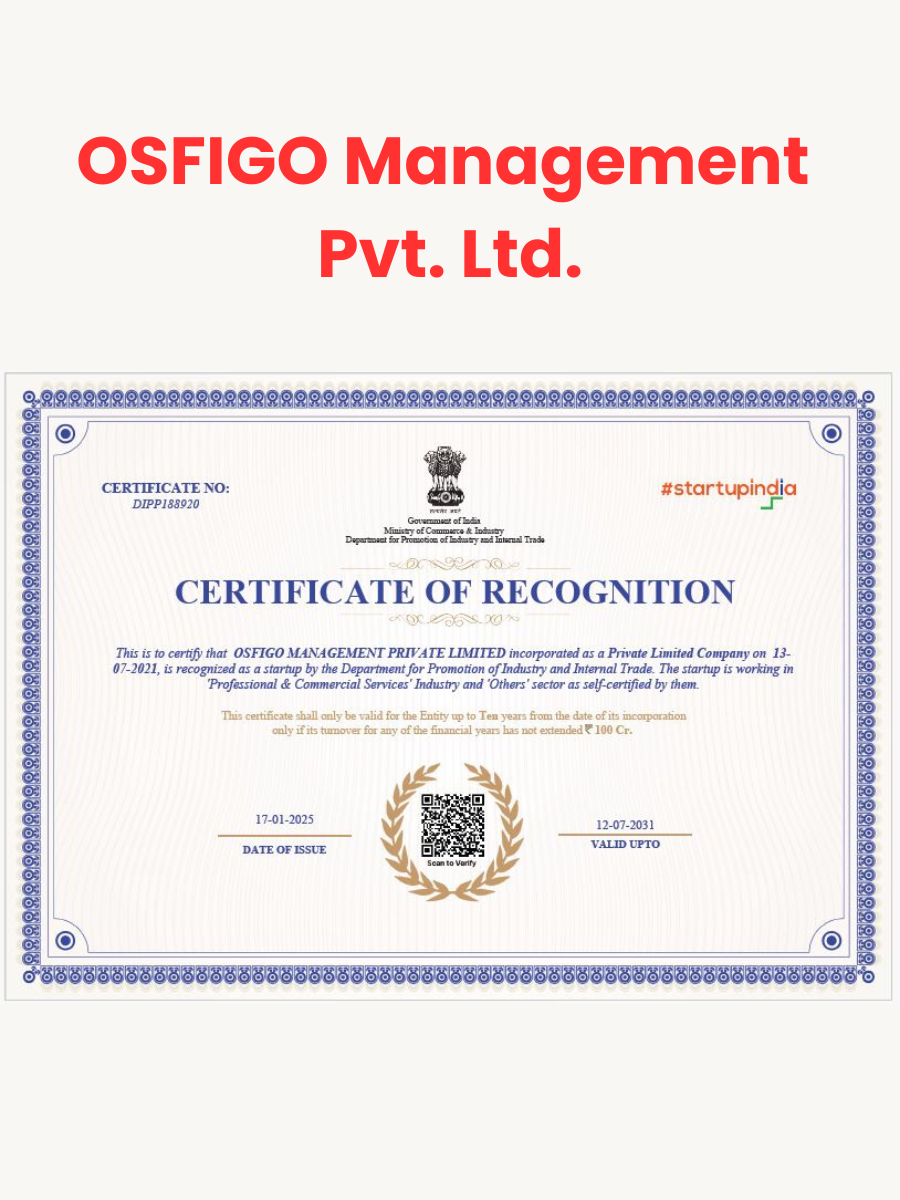 Startup India Certificate